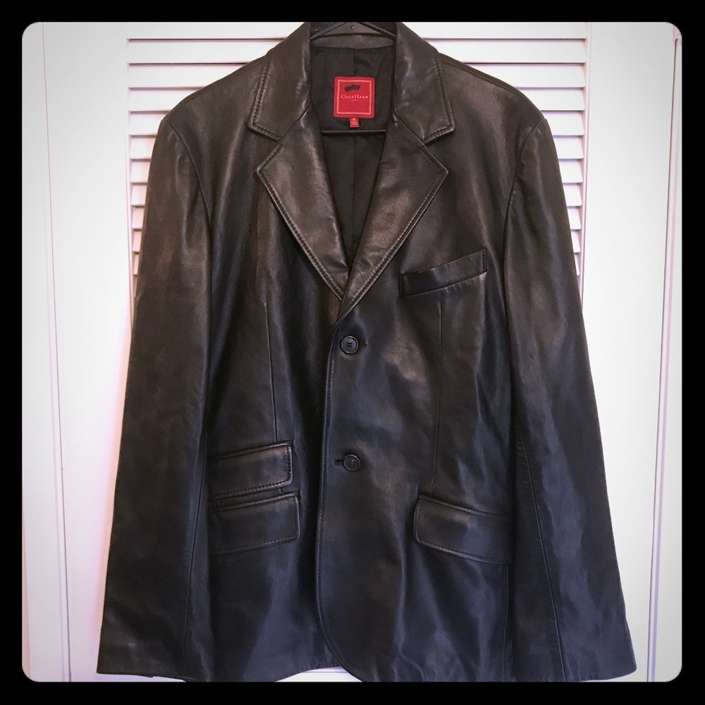 🔹Cole Haan City collection leather jacket🔹
